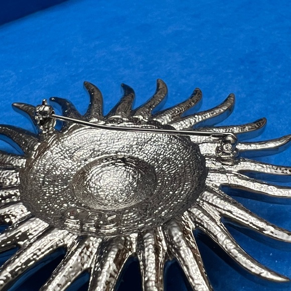 Camrose Kross JBK Jacqueline Kennedy Sunburst Starburst Rhinestone Brooch Pin - Picture 4 of 7
